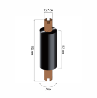 Риббон (Красящая лента) 57мм х 74м WAX MILD (2824, 110мм) 